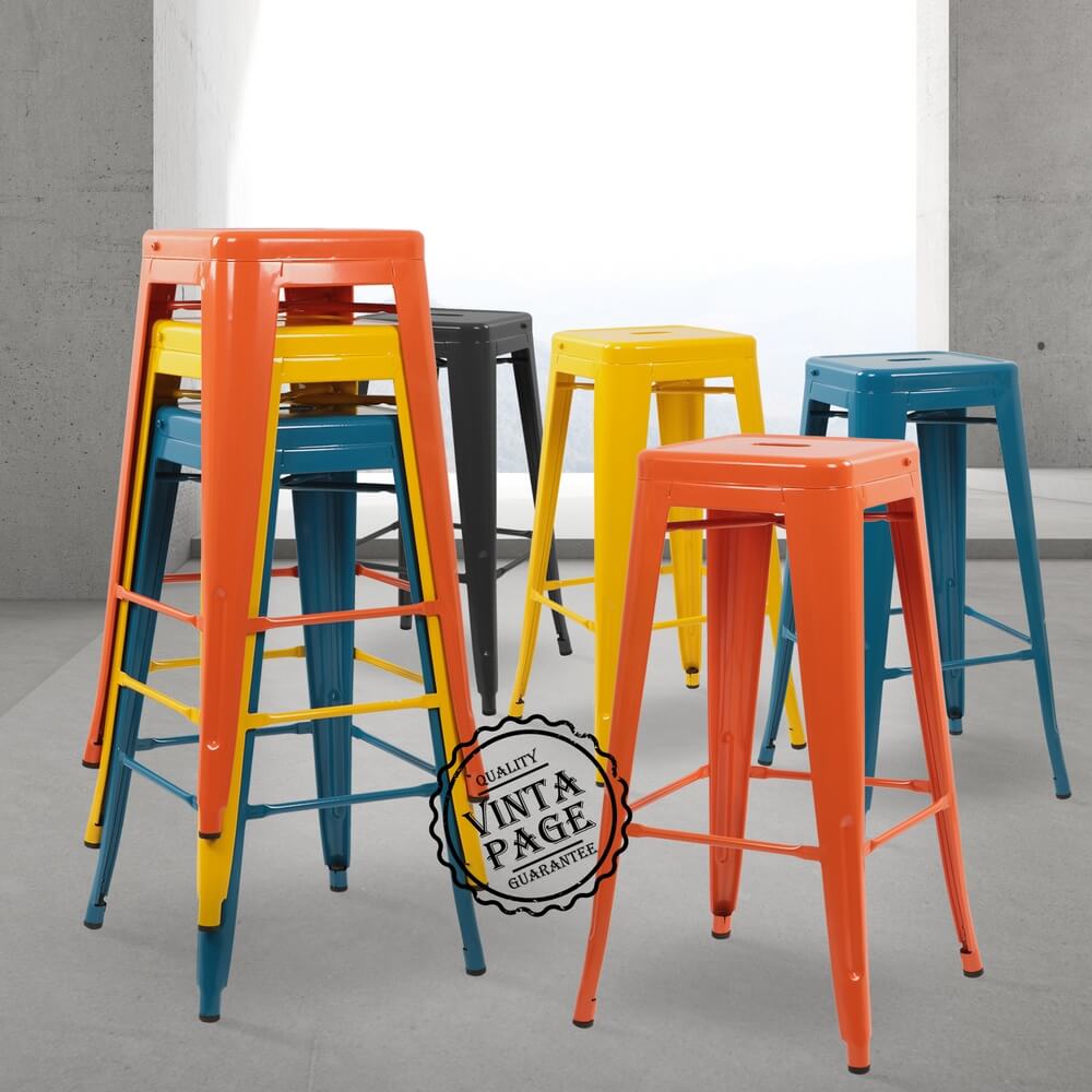 Black Tolix Bar Stool