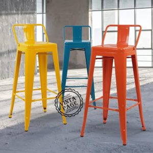 Tolix Bar Chair Blue