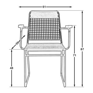 Blake Arm Bronze Chair