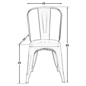 Tolix Metal Chair (Black)