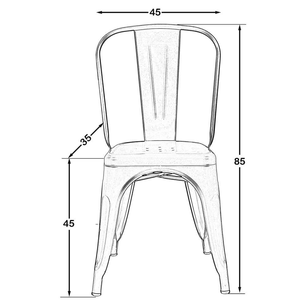 Tolix Metal Chair (Black)