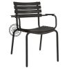 Black Rebeca Garden Chair with Arms