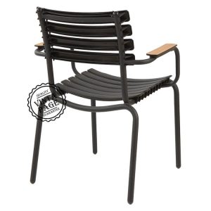 Black Rebeca Garden Chair with Arms