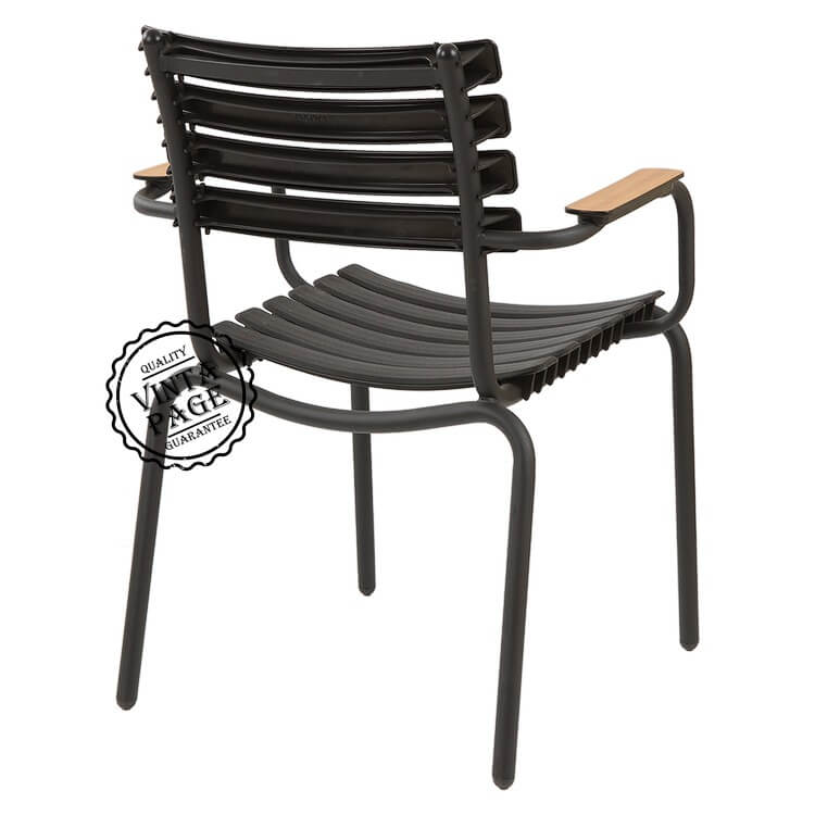 Black Rebeca Garden Chair with Arms