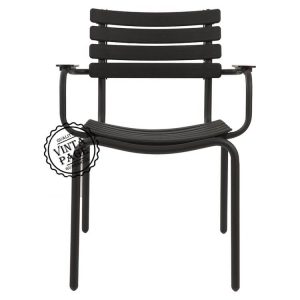 Black Rebeca Garden Chair with Arms