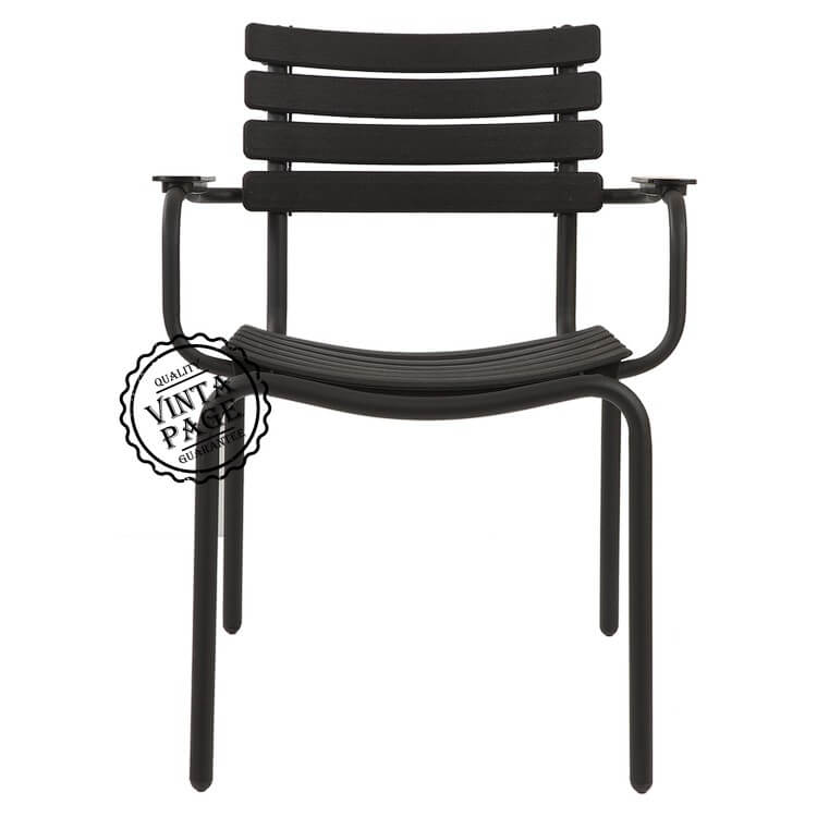 Black Rebeca Garden Chair with Arms