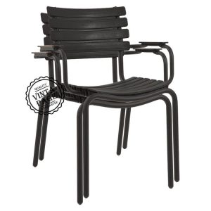 Black Rebeca Garden Chair with Arms