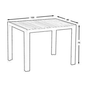 Kalos Garden Table Rectangle