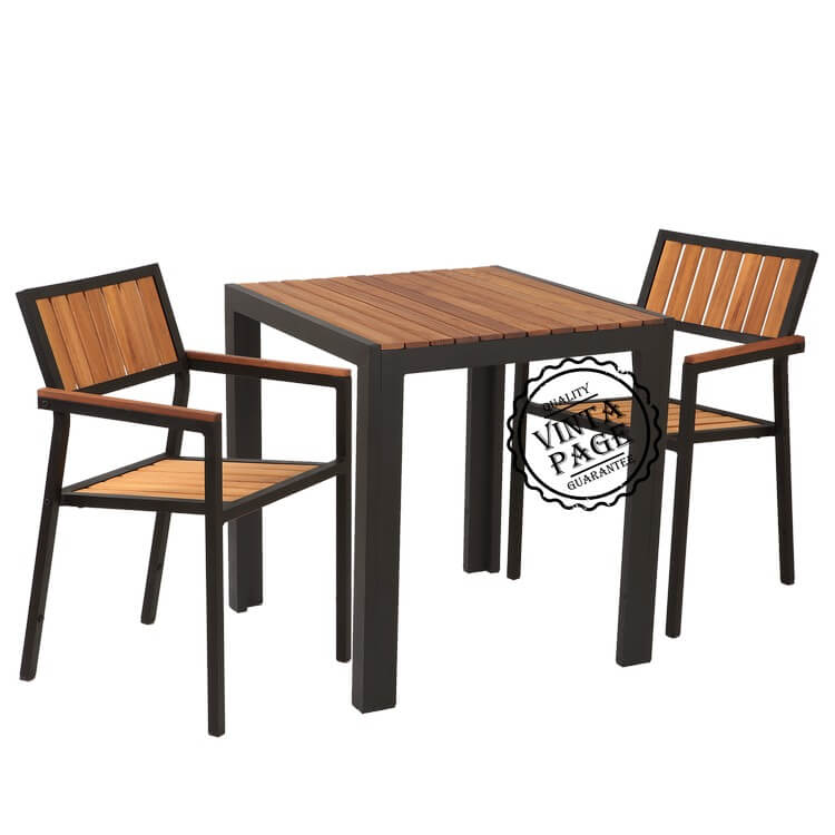 Kalos Arm Garden Table Set (Square)