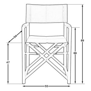 Lucas Director Garden Chair Orange