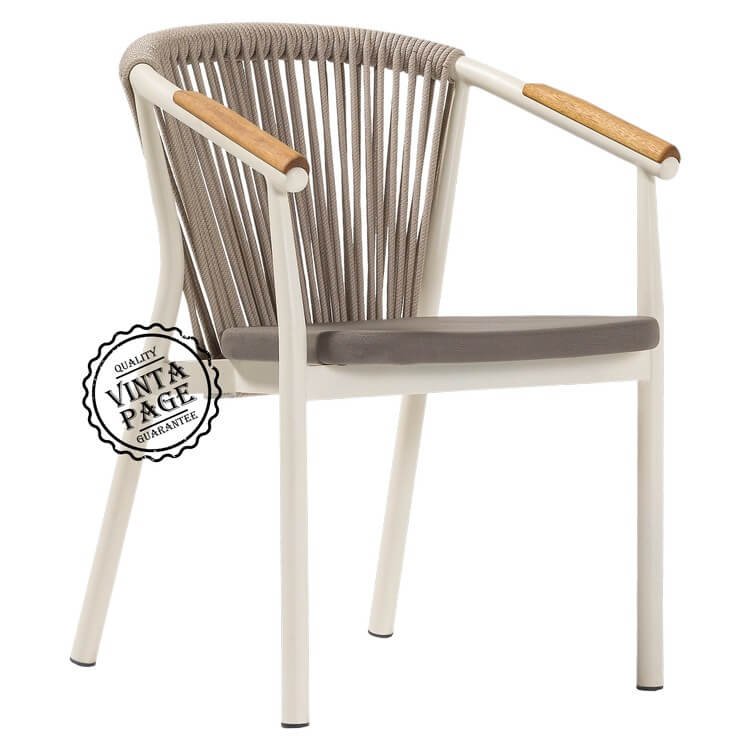 Roma Arm Garden Chair Cream