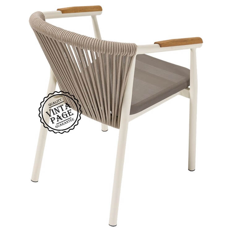 Roma Arm Garden Chair Cream