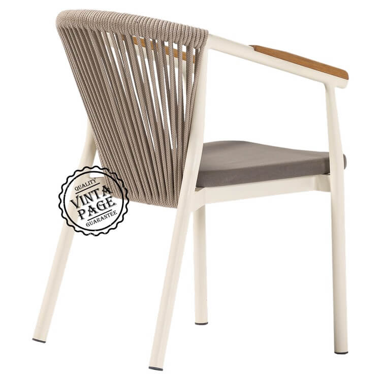 Roma Arm Garden Chair Cream