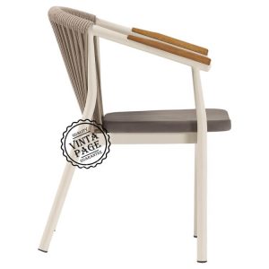 Roma Arm Garden Chair Cream