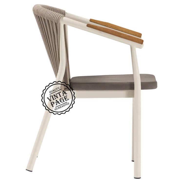 Roma Arm Garden Chair Cream