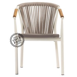Roma Arm Garden Chair Cream