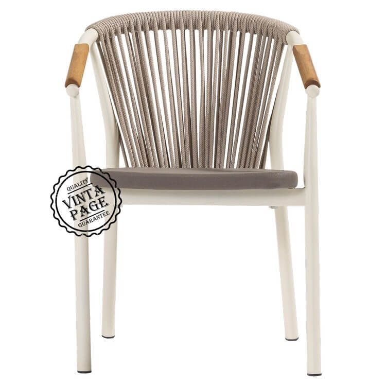 Roma Arm Garden Chair Cream