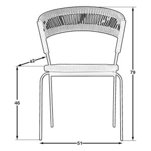 Udinese Garden Chair Anthracite