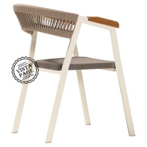 Udinese Garden Chair with Arms (Cream)