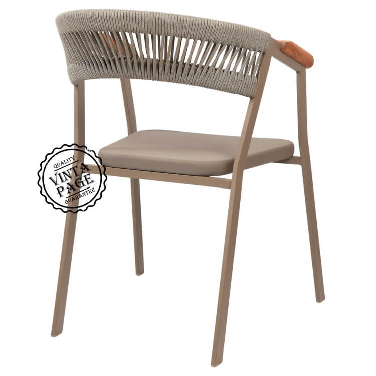 Udinese Garden Chair Cappucino with Arms