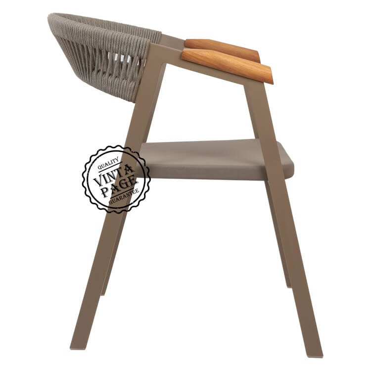 Udinese Garden Chair Cappucino with Arms