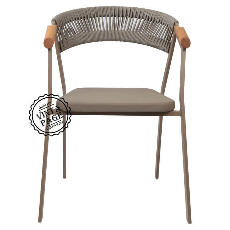 Udinese Garden Chair Cappucino with Arms