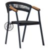 Udinese Garden Chair with Arms Anthracite